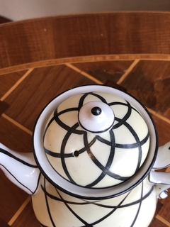 Trio de café em porcelana Vista Alegre Art Deco - Art Rarus Antiquário