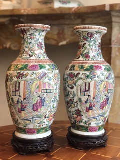 Par de vasos em porcelana chinesa - comprar online