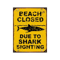 Beach closed surf
