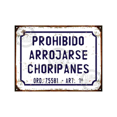 Prohibido arrojarse choripanes