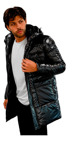 Campera Hombre Tapado Puffer Metal 100% Impermeable Premium