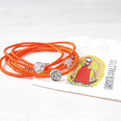 PULSERA LUPITA NARANJA - GUAYOYITA MAYORISTA