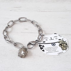 PULSERA AMULETO ACERO PIRITA - comprar online