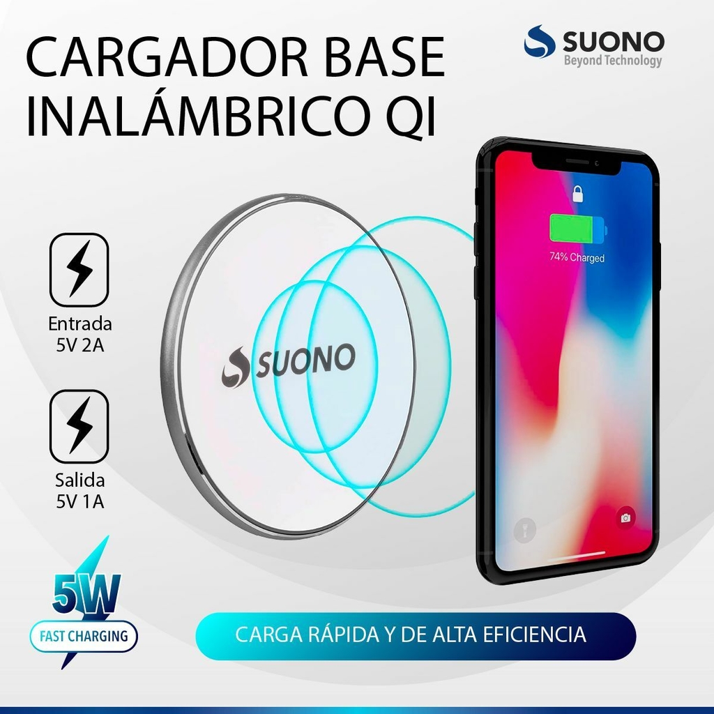 CARGADOR INALAMBRICO QI SUONO 5 W