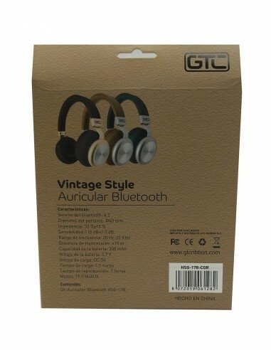 AURICULAR BLUETOOTH VINTAGE STYLE GTC HSG 178 COD 16900112