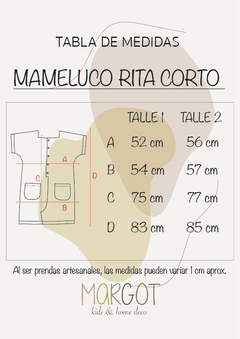 Mameluco Rita corto - TIENDAMARGOT