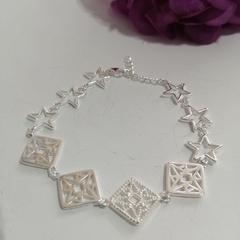 PULSERA ESTRELLAS Y CUADRADOS