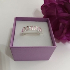 ANILLO CIRCONE ROSA/BLANCO