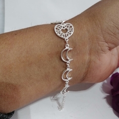 PULSERA CORAZON Y LUNA - comprar online