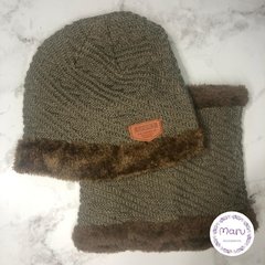 Gorro + cuello tejido de lana Unisex en internet