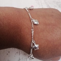 PULSERA CORAZON Y ESTRELLA - comprar online