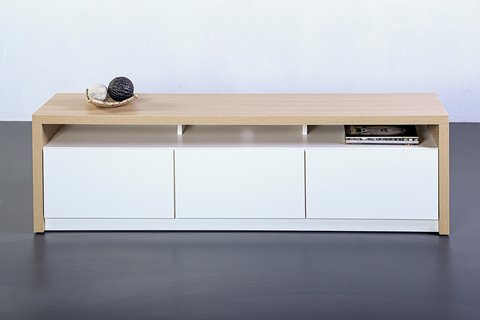 Rack de TV - ALISO - 160cm con doble cajón + puerta