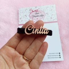 Hair clips com nome - Preto - comprar online