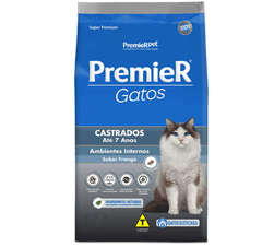 RAÇÃO PREMIER GATO CASTRADO ATÉ 7 ANOS FRANGO - 1,5 KG - comprar online