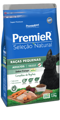 RAÇÃO PREMIER SELEÇÃO NATURAL FRANGO COM KORIN RAÇAS PEQUENAS ADULTO - 2,5 KG - comprar online