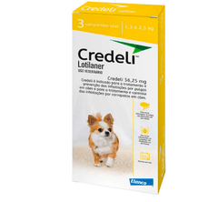 ANTIPULGAS CREDELI AMARELO (56,25MG) 1,5  Á 2,5 KG - 3 TABLETE - comprar online