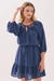 Vestido Áncona mini Azul Marinho - comprar online