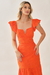 Vestido Fiona Midi Laranja - comprar online