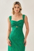 Vestido Hermínia Longo Verde - comprar online