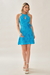 Vestido Esme Mini Azul Turqueza - loja online