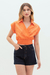 Blusa Clívia Transpassada Laranja - loja online