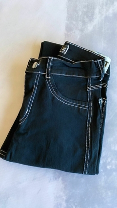 JEANS CHUPIN NEGRO CON BLANCO - TAANLOCA 