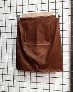 POLLERA ENGOMADA MARRON - comprar online