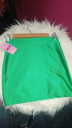 POLLERA SATEN VERDE