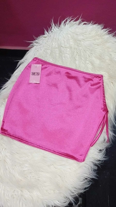 POLLERA SATEN FUCSIA