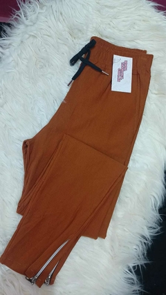 PANTALON BABUCHA CAFE CON CIERRE TOBILLO - comprar online