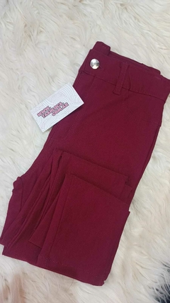 PANTALON BENGALINA BORDO BOTON