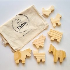 Mochila con 7 animales de la Granja