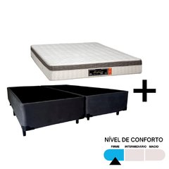 Conjunto Colchão Queen Impact com Box Universal Preto 158x198x73cm