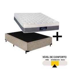 Conjunto Colchão Casal Serenus Sankonfort com Box Universal Bege 138x188x77cm