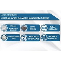 Colchão Casal Classic Superlastic Anjos 138x188x26cm - Sonno Colchões
