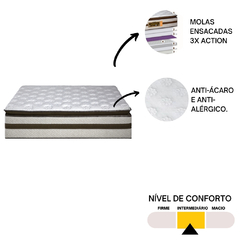 Conjunto Colchão Queen Audacieux Sankonfort com Box Universal Bege 158x198x75cm na internet