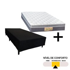 Conjunto Colchão Solteiro Sleep Fresh Sankonfort com Box Universal Preto 88x188x71cm