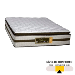 Conjunto Colchão Casal Audacieux Sankonfort com Box Universal Bege 138x188x75cm - Sonno Colchões