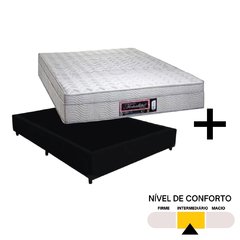 Conjunto Colchão Casal Totalité com Box Universal Preto 138x188x68cm