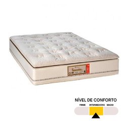 Conjunto Colchão Queen Eco Naturalité Plus Molas Ensacadas Sankonfort com Box Universal Cinza Linhão 158x198x75cm - Sonno Colchões