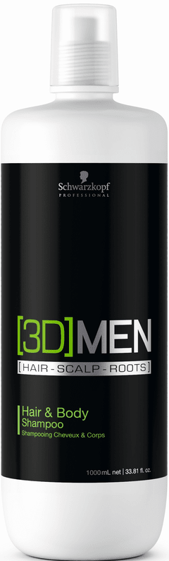 Shampoo 3D Cabelo e Corpo - 3DMEN Hair & Body - Schwarzkopf Professional - 1000ml - comprar online