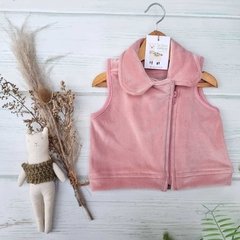 Chaleco Piel- Rosa Vintage