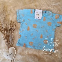 Remera Manga Corta Piñas - 3/6 Meses - comprar online