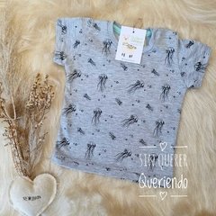 Remera Manga Corta Medusas Gris 9/12 Meses - comprar online