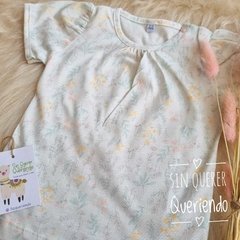 Remera Floral Con Frunce Princesa - Maíz - comprar online