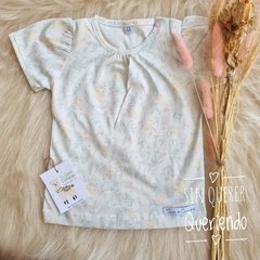 Remera Floral Con Frunce Princesa - Maíz