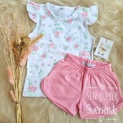 Conjunto 2 Piezas, Remera Japonesa Rococo Con Volados + Short Liso