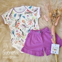 Conjunto 2 Piezas, Body Americano + Short - PAJAROS MORA