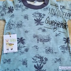 Conjunto Dúo Remera+ Short Pañalero -MODELO PALMERAS en internet