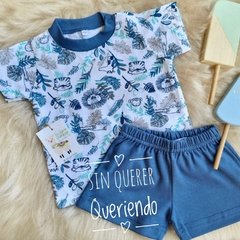 Conjunto Dúo Remera+ Short Pañalero -MODELO SELVA